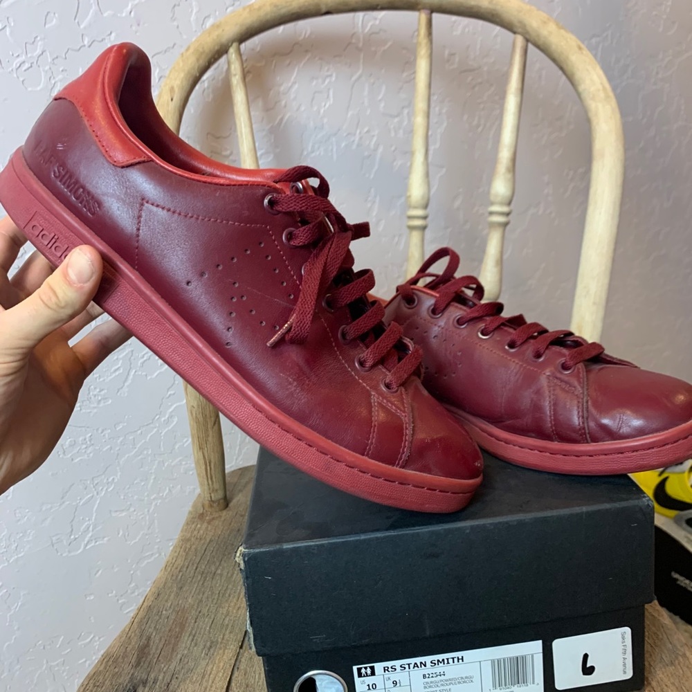 Adidas Stan Smith Raf Simmons red